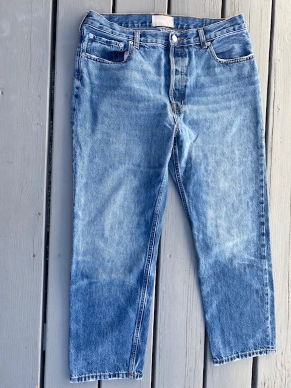 Everlane Rigid Slouch Jean (27.5" Regular Length) - Washed Indigo 30
